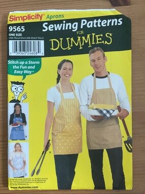 Simplicity Yellow and Tan Apron Sewing Pattern - 9565